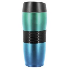 Термокружка LARA LR04-23 450мл, двойные стенки, вакуум, сталь/силикон, двухцветный корпус