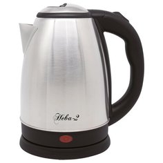 Чайник электрический Великие Реки Нева-2, нерж. сталь в черном пластике