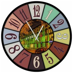 SvS Настенные часы SvS 3002781 Вечерний город СВС