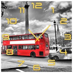 SvS Настенные часы SvS 3502668 Красный автобус СВС