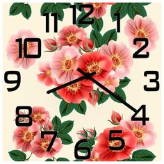 SvS Настенные часы SvS 3502774 Красивые цветы СВС