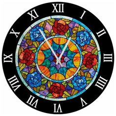 SvS Настенные часы SvS 3002829 Узор темный витраж СВС