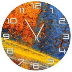 SvS Настенные часы SvS 3002667 Сине-желто-оранжевый арт СВС