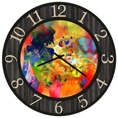 SvS Настенные часы SvS 3002195 Социальные сети в абстракции СВС