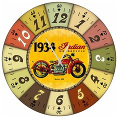 SvS Настенные часы SvS 3502408 Indian Motocycle 1934 СВС