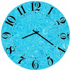 SvS Настенные часы SvS 3002802 Голубые узоры СВС