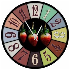 SvS Настенные часы SvS 3502787 Клубнички на прищепках СВС