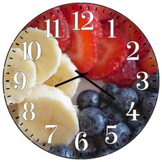 SvS Настенные часы SvS 3001673 Kitchen Клубника, банан и виноград СВС