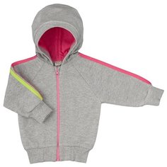 Толстовка для девочки Lucky Child Спорт с капюшоном размер 68-74, серый