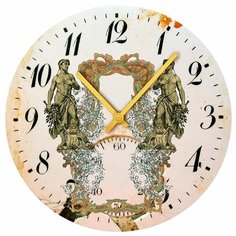 SvS Настенные часы SvS 3001054 Classic Статуя близнецы СВС