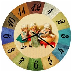 SvS Настенные часы SvS 3002703 Три девочки на дегустации СВС