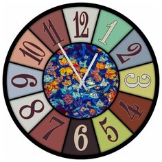 SvS Настенные часы SvS 3002809 Листва в яркой рамке СВС