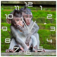 SvS Настенные часы SvS 3502516 Две мартышки СВС