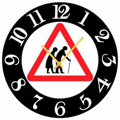 SvS Настенные часы SvS 3002529 Дорожный знак пожилые люди СВС