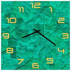 SvS Настенные часы SvS 4002803 Зеленые узоры СВС