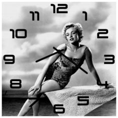 SvS Настенные часы SvS 3502472 Мерилин в купальнике СВС
