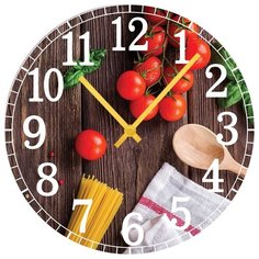 SvS Настенные часы SvS 4001306 Kitchen Помидоры и ложки СВС