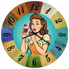 SvS Настенные часы SvS 4002719 Официантка с кексом СВС