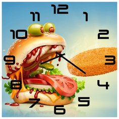 SvS Настенные часы SvS 3502493 Голодный бургер СВС