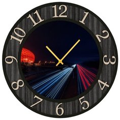 SvS Настенные часы SvS 3002196 Ночная дорога СВС