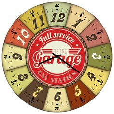 SvS Настенные часы SvS 4002402 Retro Garage Cas Station СВС