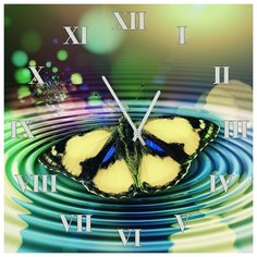 SvS Настенные часы SvS 3002299 Kitchen Бабочка на воде СВС