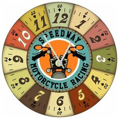 SvS Настенные часы SvS 3002417 Speedway Motocycle Racing СВС