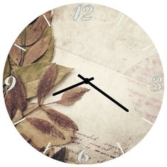 SvS Настенные часы SvS 3003076 Листья на бумаге СВС