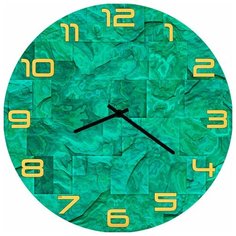 SvS Настенные часы SvS 3002804 Зеленые узоры СВС
