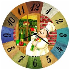 SvS Настенные часы SvS 4002674 Повар с овощами СВС