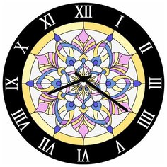 SvS Настенные часы SvS 3502817 Витражный узор СВС