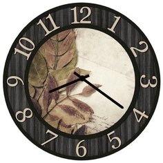 SvS Настенные часы SvS 3003074 Листья на бумаге СВС