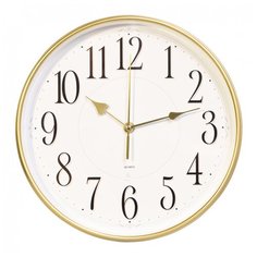 Настенные часы Бюрократ WallC-R76P белый (wallc-r76p29/gold)