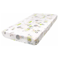 Daisy простыня на резинке Зайчата на велосипеде салатовый