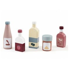 Набор посуды Kids Concept Bottle set 1000267 розовый/белый/серый