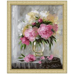 Картина по номерам Color Kit «Картина по номерам на подрамнике Роскошь пионов 40х50» (холст на подрамнике, 50х40 см)