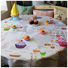 Скатерть праздничная Веселое чаепитие, Размер: 155 х 155 см Myatashop