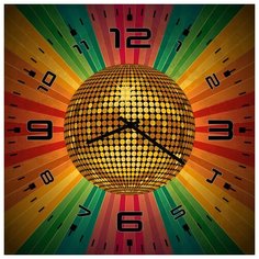 SvS Настенные часы SvS 4002457 Золотая сфера СВС