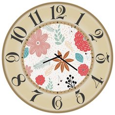 SvS Настенные часы SvS 4002228 Рисунок цветов СВС