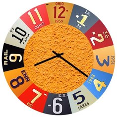 SvS Настенные часы SvS 3003006 Авангард оранжевые СВС