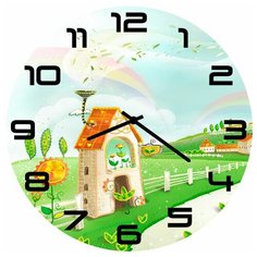 SvS Настенные часы SvS 3002640 Домик цветов СВС