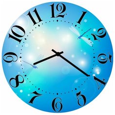 SvS Настенные часы SvS 4002783 Блики на голубом СВС