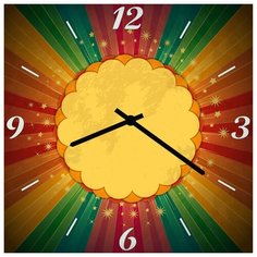 SvS Настенные часы SvS 3002764 Красно-желто-зеленый рисунок СВС