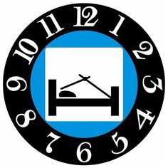 SvS Настенные часы SvS 3502524 Дорожный знак Гостиница или мотель СВС