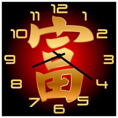 SvS Настенные часы SvS 3503033 Слово на китайском СВС