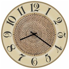 SvS Настенные часы SvS 3502903 Бежевая абстракция СВС