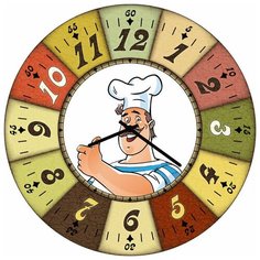 SvS Настенные часы SvS 4002324 Довольный повар СВС