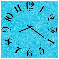 SvS Настенные часы SvS 3002801 Голубые узоры СВС