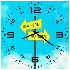 SvS Настенные часы SvS 3002436 Now Here No Where СВС