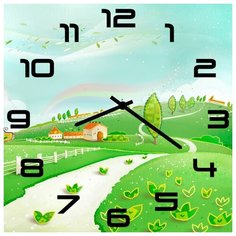 SvS Настенные часы SvS 3002637 Вид на холмы СВС